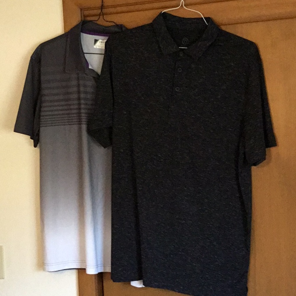 Mens size L, polo shirts, both for $15